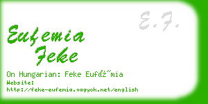 eufemia feke business card